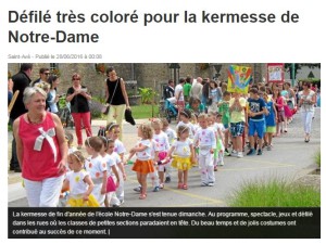 rès coloré pour la kermesse de Notre-Dame