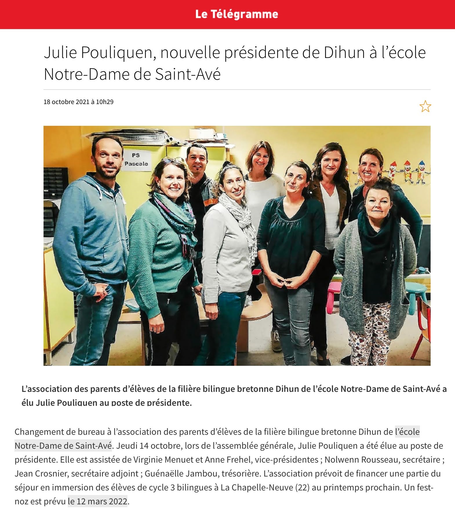 Julie Pouliquen, nouvelle présidente de Dihun